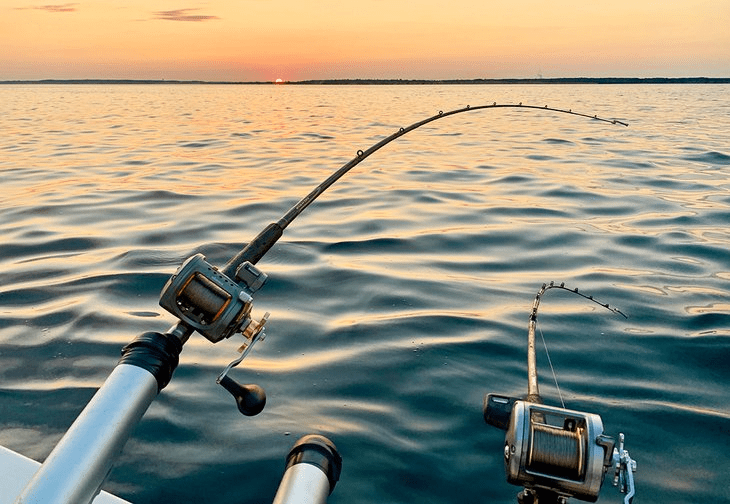 Fishing on Lake Michigan