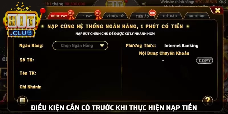 Quy định quan trọng về việc nạp tiền Hitclub mà hội viên cần biết